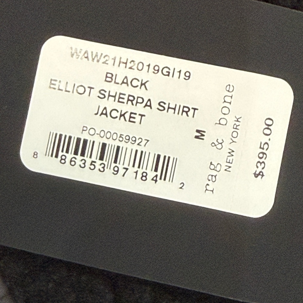 NWT Rag & Bone Elliot Sherpa Shacket – Black - Picture 5 of 6